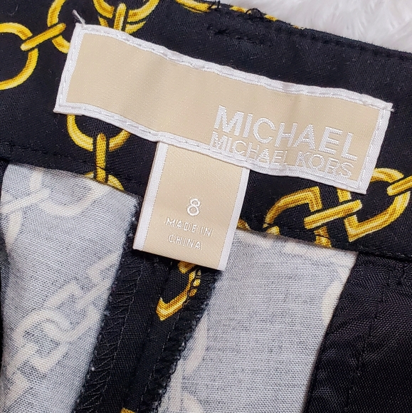 Michael Kors Black & Gold Chain Link Pants - Picture 4 of 4